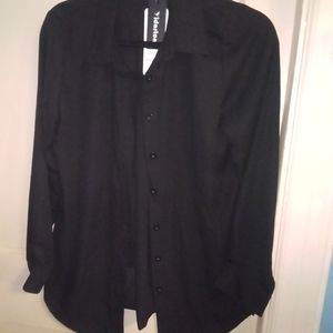Black button down